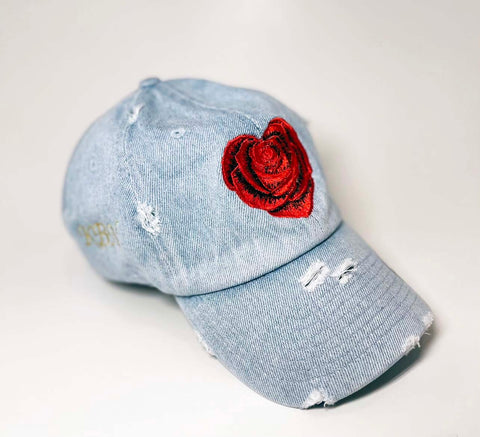 KingsByNature Hearted Rose Distressed Dad Hat
